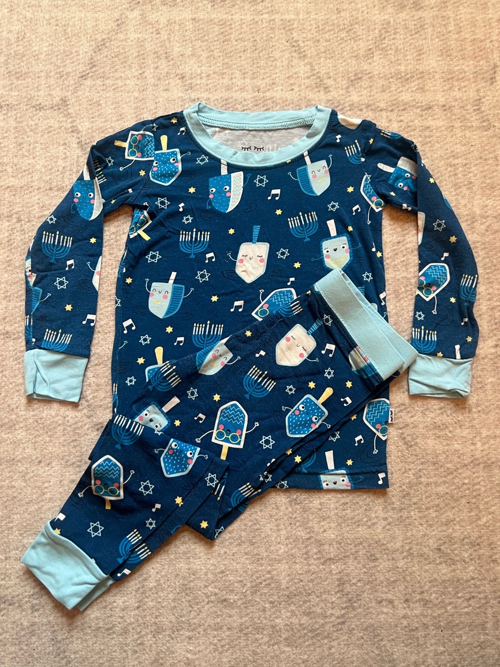 Little Sleepies Dancing Dreidels Hanukkah Bamboo 2P LS Pajamas (18-24 months)